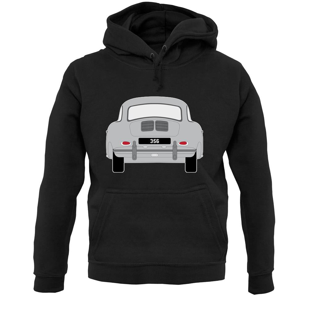 Rear View 356 Grey Unisex Hoodie