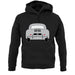 Rear View Porsche 356 Grey unisex hoodie