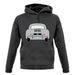 Rear View Porsche 356 Grey unisex hoodie