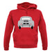 Rear View Porsche 356 Grey unisex hoodie