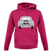 Rear View Porsche 356 Grey unisex hoodie