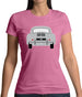 Rear View Porsche 356 Grey Womens T-Shirt