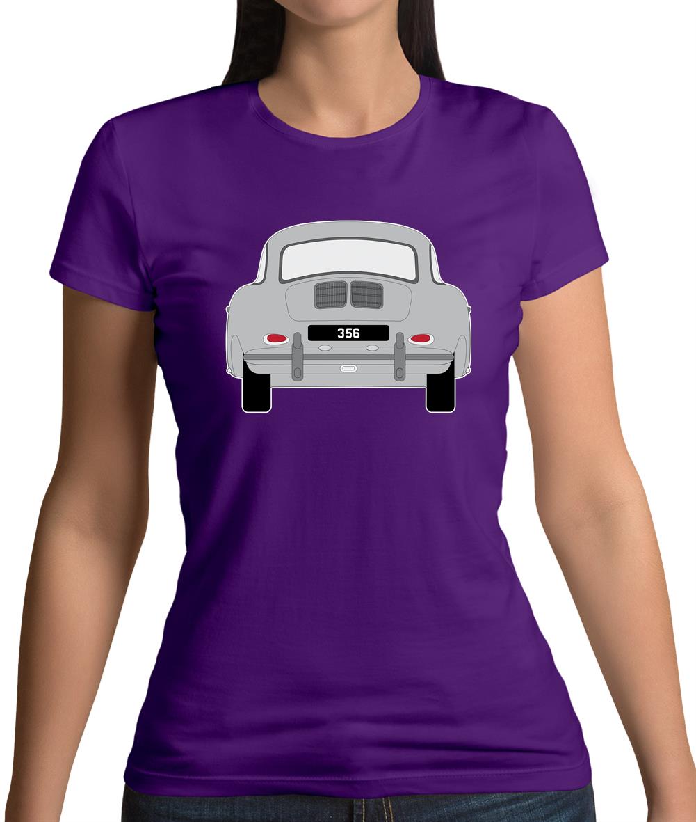 Rear View Porsche 356 Grey Womens T-Shirt