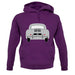 Rear View Porsche 356 Grey unisex hoodie