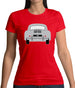 Rear View Porsche 356 Grey Womens T-Shirt