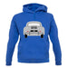 Rear View Porsche 356 Grey unisex hoodie