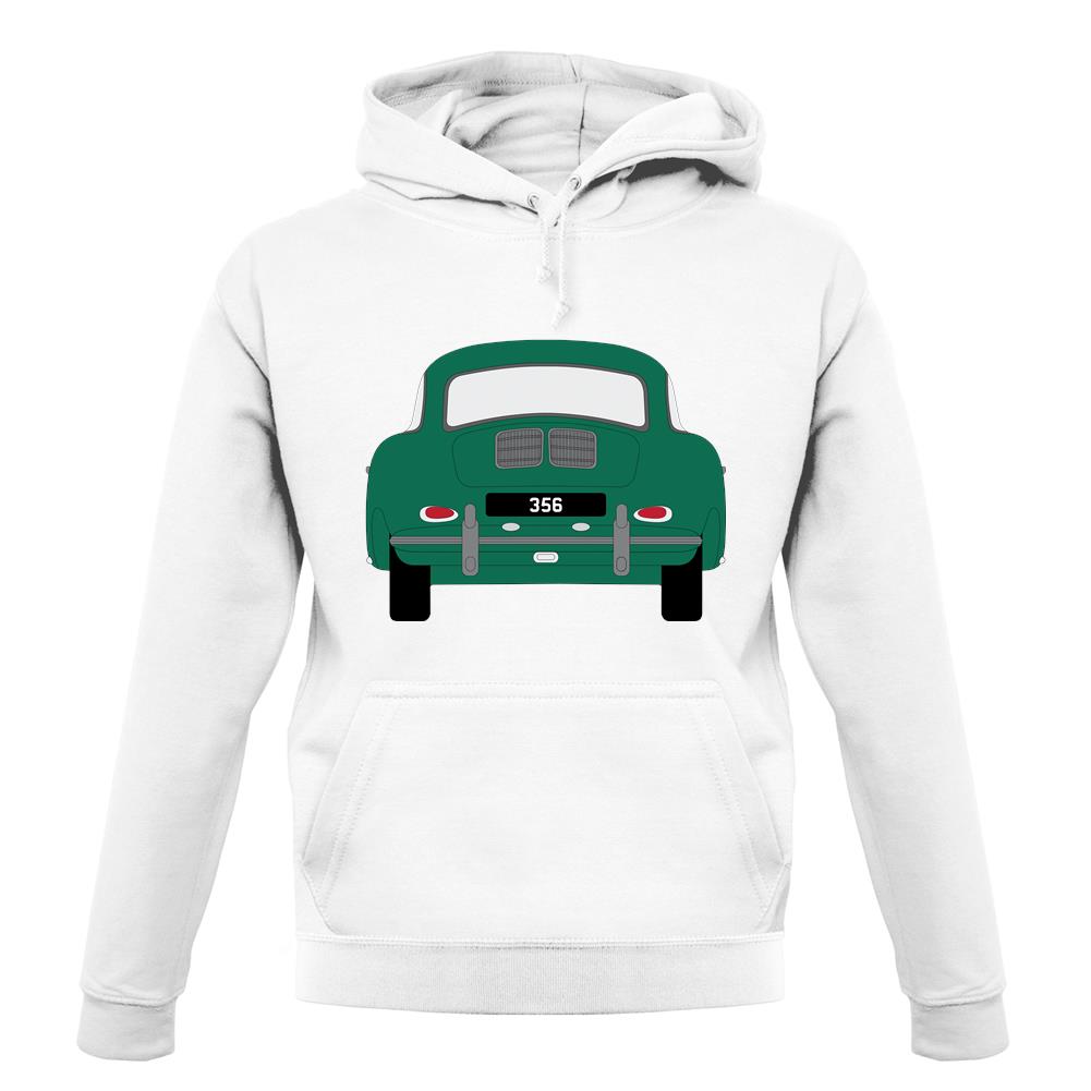 Rear View Porsche 356 Green unisex hoodie