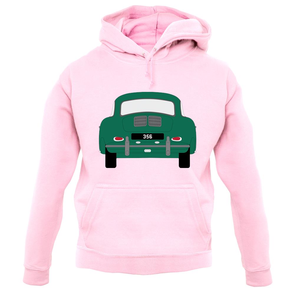 Rear View Porsche 356 Green unisex hoodie