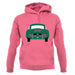 Rear View Porsche 356 Green unisex hoodie