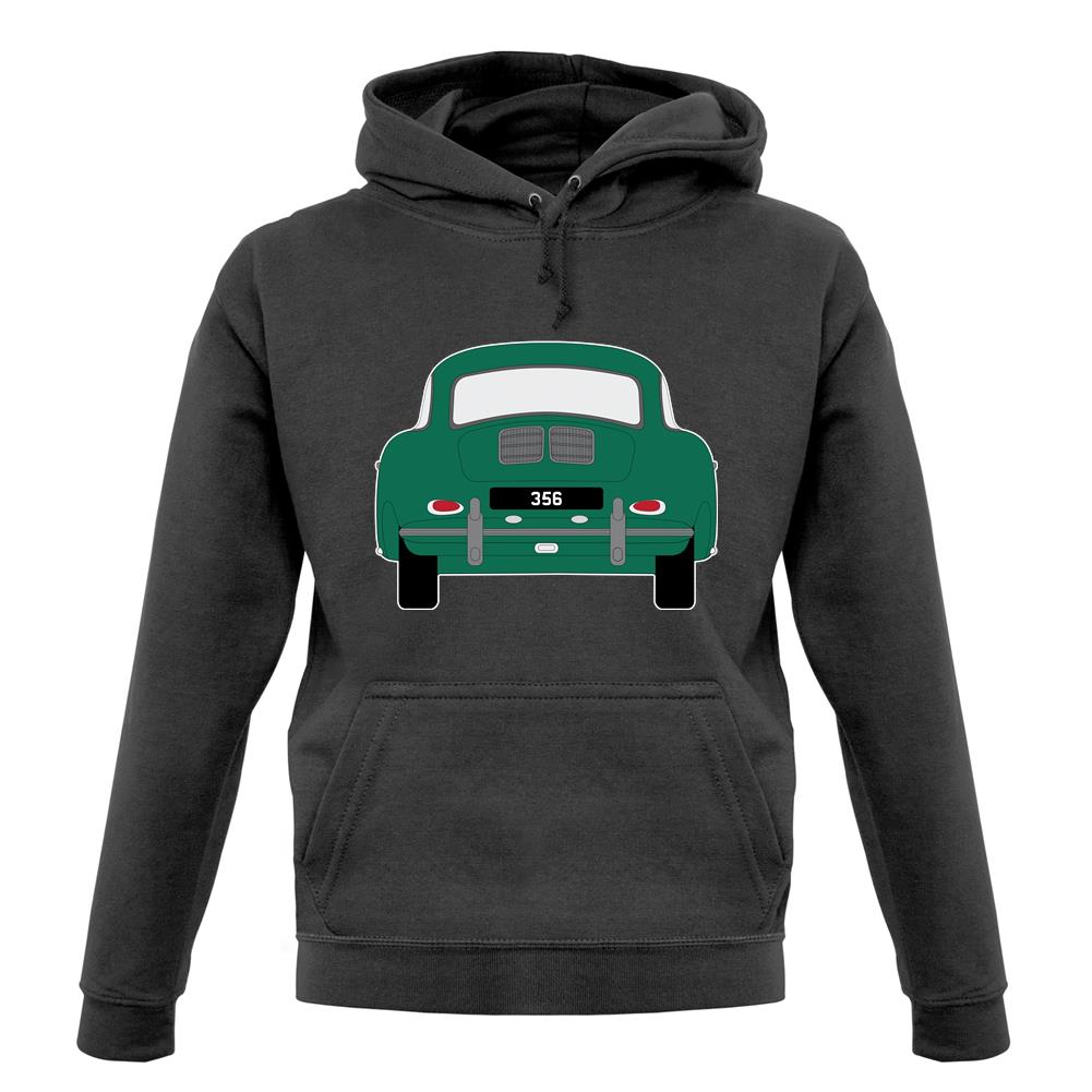 Rear View Porsche 356 Green unisex hoodie