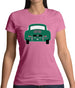 Rear View Porsche 356 Green Womens T-Shirt