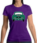 Rear View Porsche 356 Green Womens T-Shirt