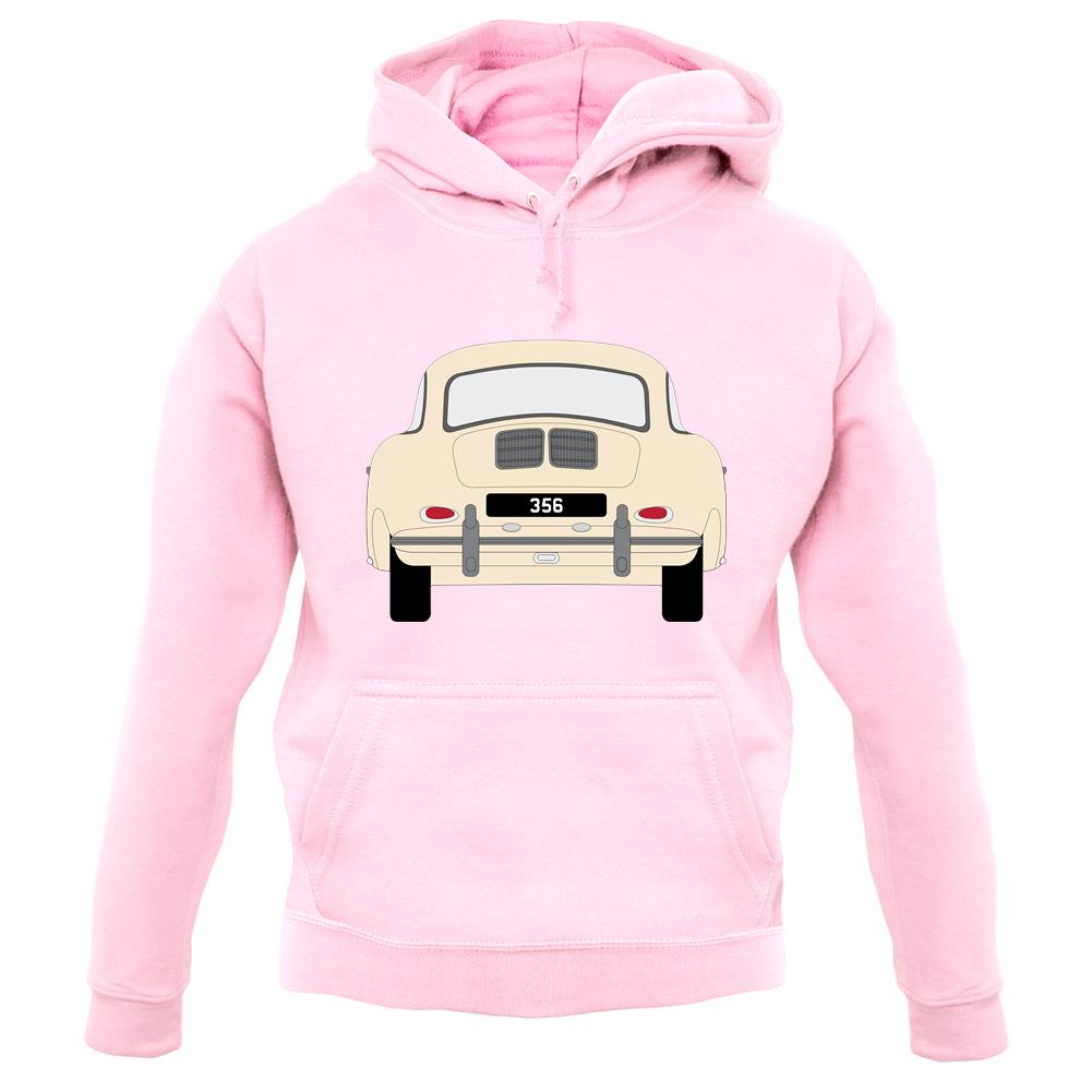 Rear View Porsche 356 Ivory unisex hoodie