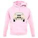 Rear View Porsche 356 Ivory unisex hoodie