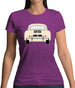 Rear View Porsche 356 Ivory Womens T-Shirt