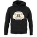 Rear View Porsche 356 Ivory unisex hoodie