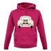 Rear View Porsche 356 Ivory unisex hoodie