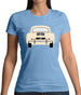 Rear View Porsche 356 Ivory Womens T-Shirt