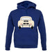 Rear View Porsche 356 Ivory unisex hoodie