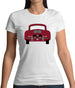 Rear View Porsche 356 Ruby Red Womens T-Shirt