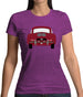 Rear View Porsche 356 Ruby Red Womens T-Shirt