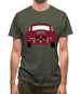 Rear View 356 Ruby Red Mens T-Shirt