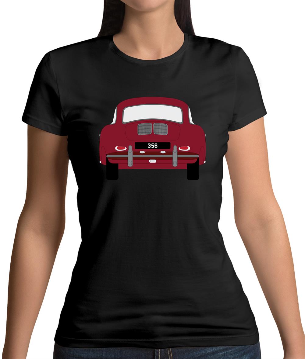 Rear View 356 Ruby Red Womens T-Shirt