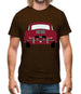 Rear View 356 Ruby Red Mens T-Shirt