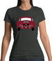 Rear View Porsche 356 Ruby Red Womens T-Shirt