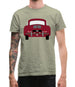 Rear View 356 Ruby Red Mens T-Shirt