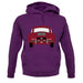 Rear View Porsche 356 Ruby Red unisex hoodie