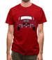 Rear View 356 Ruby Red Mens T-Shirt