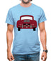 Rear View 356 Ruby Red Mens T-Shirt