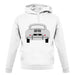 Rear View 356 Silver unisex hoodie