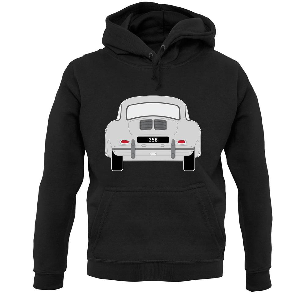 Rear View 356 Silver Unisex Hoodie