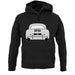 Rear View 356 Silver unisex hoodie