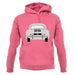 Rear View 356 Silver unisex hoodie