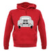 Rear View 356 Silver unisex hoodie