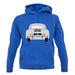 Rear View 356 Silver unisex hoodie