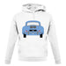 Rear View 356 Sky Blue unisex hoodie