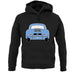 Rear View 356 Sky Blue unisex hoodie