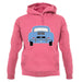 Rear View 356 Sky Blue unisex hoodie