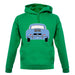 Rear View 356 Sky Blue unisex hoodie