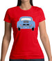 Rear View 356 Sky Blue Womens T-Shirt