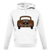 Rear View 356 Togo Brown unisex hoodie