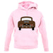 Rear View 356 Togo Brown unisex hoodie