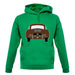 Rear View 356 Togo Brown unisex hoodie