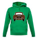 Rear View 356 Togo Brown unisex hoodie