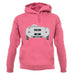 Rear View 550 Silver unisex hoodie
