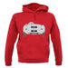 Rear View 550 Silver unisex hoodie